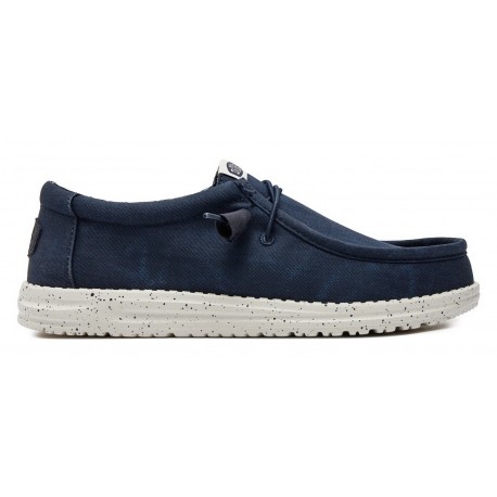 Hey Dude Wally Stretch Canvas Navy 40700-410