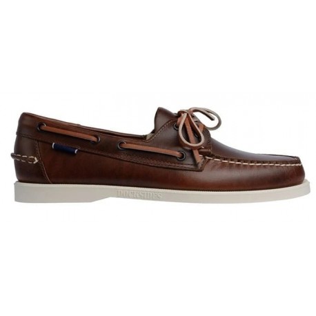 Sebago Docksides Portland Waxed L70000GO-900 Brown/White Ανδρικό Ιστοπλοϊκό
